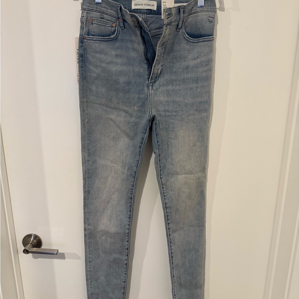Denim Forum Women's Light Blue Skinny Jeans